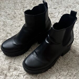 H&M Divided Black Chunky Ankle Boots